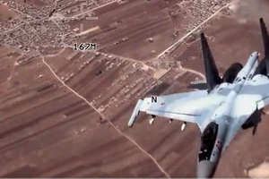 Chiến đấu cơ Su-35 Nga tránh được vụ va chạm với UAV MQ-9 Reaper Mỹ trên bầu trời Syria, ngày 21/6/2024.