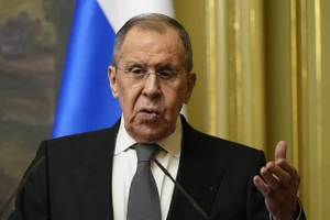 Ngoại trưởng Nga Sergey Lavrov tại cuộc họp báo chung với Ngoại trưởng Belarus Sergei Aleinik, tại Moscow, ngày 15/12/2023