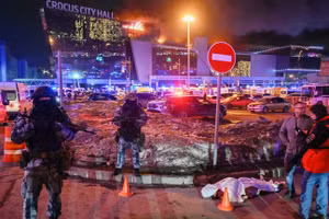 Hiện trường vụ xả súng tại Moscow, Nga, ngày 22/3/2024