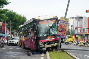 Hiện trường vụ tai nạn. 