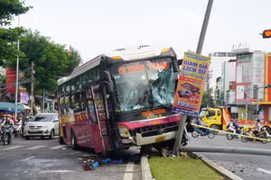 Hiện trường vụ tai nạn. 