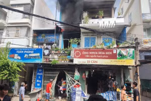 Căn nhà xảy ra vụ cháy. Ảnh: Công an. 