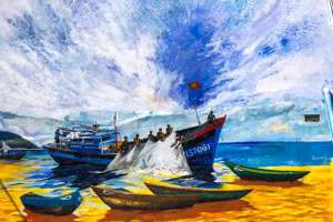 Đường tranh bích họa phường Mân Thái. 