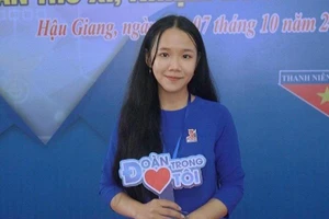 Nữ sinh hiếu học Lê Thị Thùy Trang.