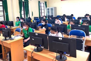 Trường Tiểu học Hội Hợp B (Vĩnh Phúc) sẵn sàng điều kiện dạy học Tin học bắt buộc từ năm học 2022 - 2023. Ảnh: NTCC