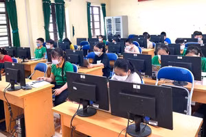 Trường Tiểu học Hội Hợp B (Vĩnh Phúc) sẵn sàng điều kiện dạy học Tin học bắt buộc từ năm học 2022 - 2023. Ảnh: NTCC