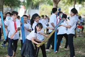 Học sinh huyện Hiệp Đức (Quảng Nam) tham gia trải nghiệm kỹ năng sống do ngành Giáo dục và huyện Đoàn tổ chức. Ảnh minh họa