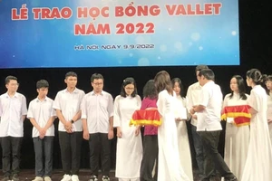 Lễ trao học bổng Vallet năm 2022 diễn ra tại Hà Nội vào tháng 9. Ảnh: NVCC