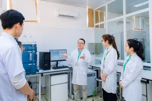 Buổi học của sinh viên Học viện Nông nghiệp Việt Nam. Ảnh: NTCC