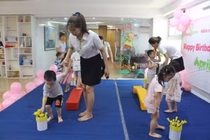 Giờ chơi của trẻ Trường Mầm non Eduplay Hà Nội.