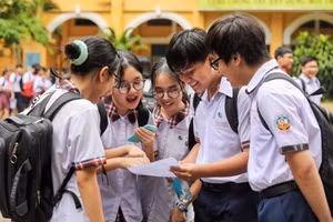 Học sinh Trường THCS Phú Mỹ (Bình Thạnh, TPHCM) trao đổi bài học. Ảnh minh họa