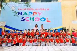 Mô hình trường học hạnh phúc tại Trường Tiểu học Hội Hợp B (Vĩnh Yên, Vĩnh Phúc).