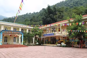 Trường mầm non tạm thời di dời học sinh và dừng hoạt động giảng dạy tại đây.