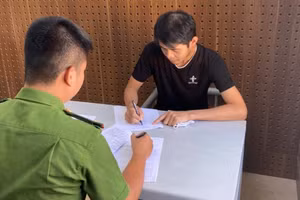 Vũ Đình Thắng tại cơ quan điều tra.