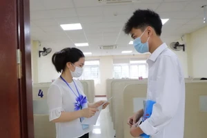 Thí sinh dự kỳ thi đánh giá năng lực năm 2021 của ĐH Quốc gia Hà Nội.