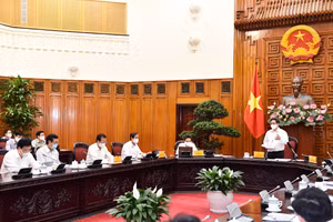 Thủ tướng Chính phủ Phạm Minh Chính chủ trì buổi làm việc với Bộ GD&ĐT. Ảnh VGP/Nhật Bắc