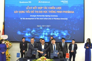 Đại diện Phenikaa-X, Viettel Networks và Qualcomm đã ký kết thỏa thuận hợp tác.