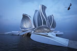 Trạm nổi thu gom và xử lý rác thải trên biển.