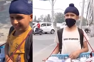 Vansh Singh phải nghỉ học, bán tất phụ gia đình.