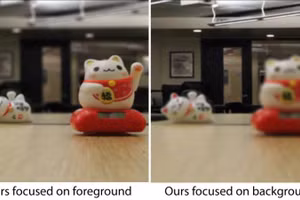 Hình ảnh tập trung vào cảnh trước và sau.