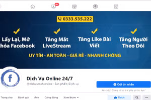 Một trang dịch vụ quảng cáo nhận lấy lại Facebook bị khóa.