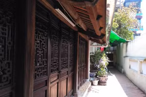 Ngôi nhà số 7 Bến Ngự (Nam Định) – nơi Trần Bích San sinh ra và lớn lên.