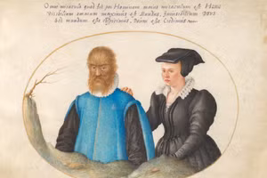 Bức vẽ “Người đẹp và quái vật” của họa sĩ người Flemishm, Joris Hoefnagel, hiện được trưng bày tại Bảo tàng Nghệ thuật quốc gia, Mỹ.