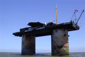 “Tiểu quốc” Sealand nằm trên Biển Bắc, cách bờ biển Suffolk của Anh 12km.