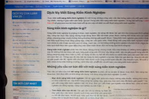 Công khai dịch vụ viết SKKN cho GV. Ảnh: IT