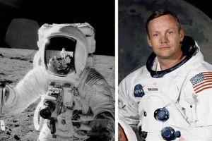 Phi hành gia Neil Armstrong, người đầu tiên đặt chân lên Mặt trăng.