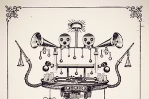 Bản khắc thiết kế “Cỗ máy thần” của Murray Spear.