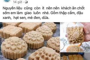 Bánh Trung thu giá rẻ tự làm được rao bán nhiều trên mạng.