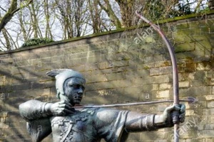 Tượng Robin Hood ở Nottingham.