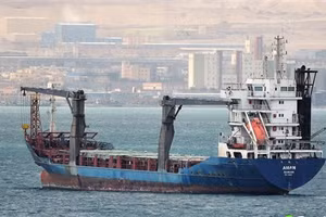 Tàu MV Aman neo đậu ngoài cảng của Ai Cập