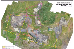 Bản đồ Khu vực mỏ đá Ea Kmút, xã Cư Êbur.