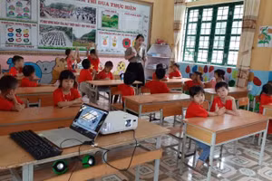 HS Trường PTDTBT Tiểu học Tả Gia Khâu (Mường Khương – Lào Cai). Ảnh: NTCC