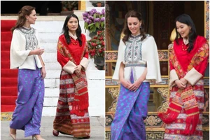 Chụp ảnh cùng Công nương Kate, nhan sắc quá đỗi thuần khiết hoàng hậu Bhutan gây chú ý