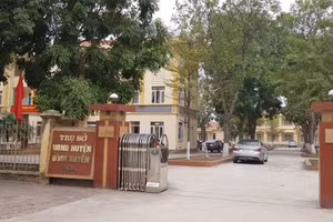 Trụ sở tạm của UBND huyện Bình Xuyên. 