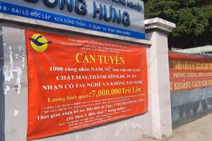 Công ty CP Đông Hưng tại KCN Sóng Thần thông báo tuyển 1.000 nhân sự ngay sau Tết Nguyên đán.