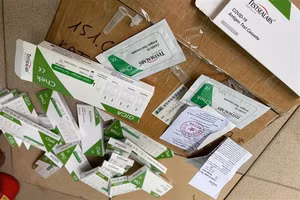 Test nhanh Covid-19 bị lực lượng QLTT phát hiện không thuộc danh mục của Bộ Y tế.