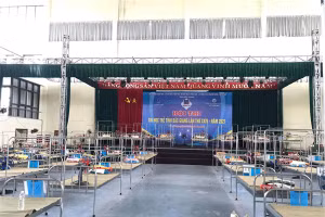 Khu cách ly y tế dành cho người mắc Covid-19 không triệu chứng tại Bắc Giang. Ảnh: Bộ Y tế cung cấp