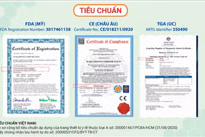 Những tiêu chuẩn mà Công ty Cổ phần WAKAMONO giới thiệu là khẩu trang của họ đã đạt được.