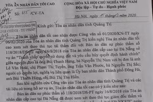 Vụ công dân kiện UBND thành phố Đông Hà (Quảng Trị): Xem xét tái thẩm vụ kiện hi hữu