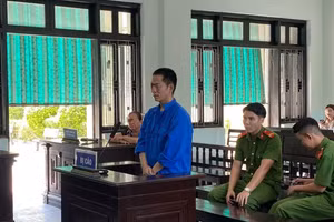 Bị cáo Phạm Hồng Tân tại phiên tòa.