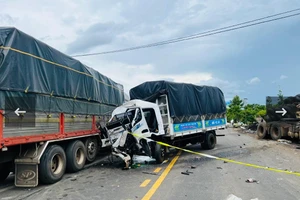 Tai nạn liên hoàn trên đường Hồ Chí Minh đoạn qua huyện Cư Jút, tỉnh Đắk Nông.