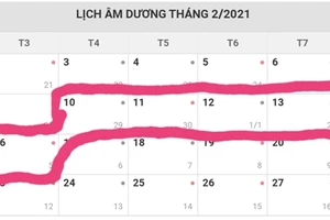 Theo tờ trình, công chức, viên chức nghỉ Tết Âm lịch 7 ngày liên tục, từ ngày 10/2/2021 đến ngày 16/2/2021 Dương lịch 