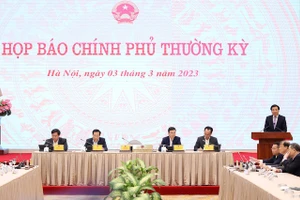 Buổi họp báo Chính phủ thường kỳ tháng 2/2023 - Ảnh: VGP.