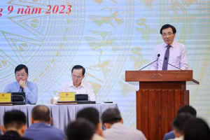 Họp báo Chính phủ thường kỳ tháng 9/2023 diễn ra chiều 30/9 tại Hà Nội - Ảnh: VGP.