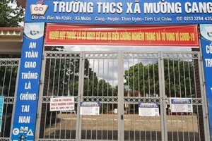 Trường THCS Mường Cang, nơi xảy ra vụ việc.