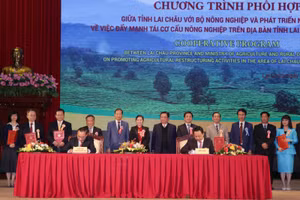 Ký biên bản hợp tác đầu tư giữa UBND tỉnh Lai Châu với Bộ Nông nghiệp và Phát triển nông thôn, các hiệp hội, doanh nghiệp, nhà đầu tư.